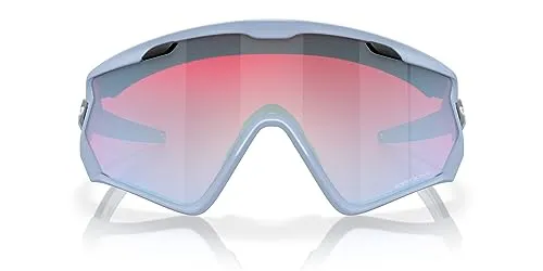 Oakley Men's OO9418 Wind Jacket 2.0 Rectangular Sunglasses, Matte Transparent Stonewash/Prizm Snow Sapphire, 45 mm