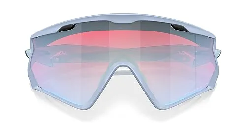 Oakley Men's OO9418 Wind Jacket 2.0 Rectangular Sunglasses, Matte Transparent Stonewash/Prizm Snow Sapphire, 45 mm