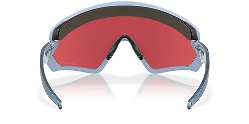 Oakley Men's OO9418 Wind Jacket 2.0 Rectangular Sunglasses, Matte Transparent Stonewash/Prizm Snow Sapphire, 45 mm