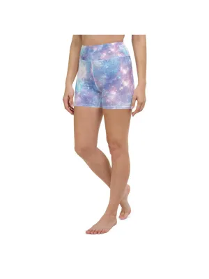 Pastel Galaxy Yoga Shorts