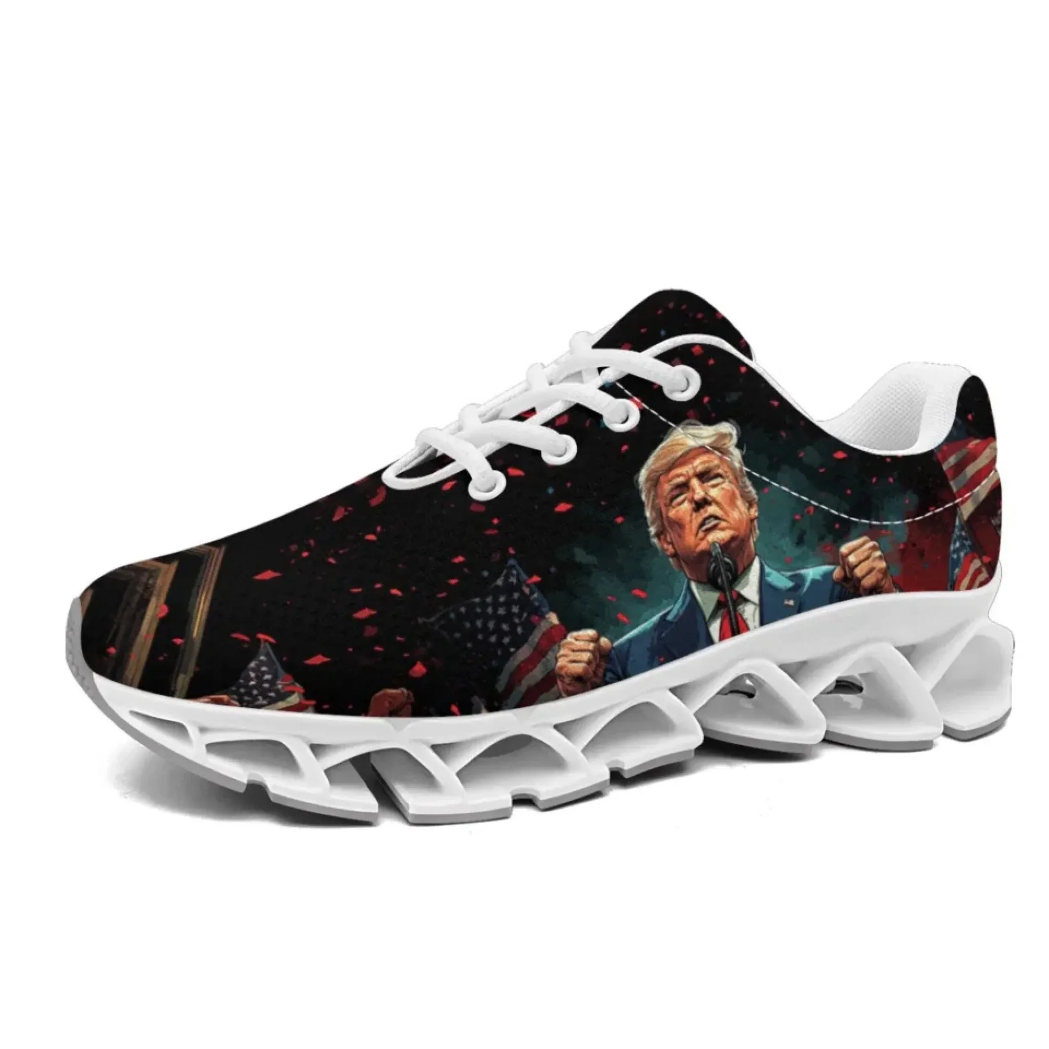 Personalized Trump Sneakers, Custom Breathable and Patriotic Shoes, Pride Unisex Running Shoes