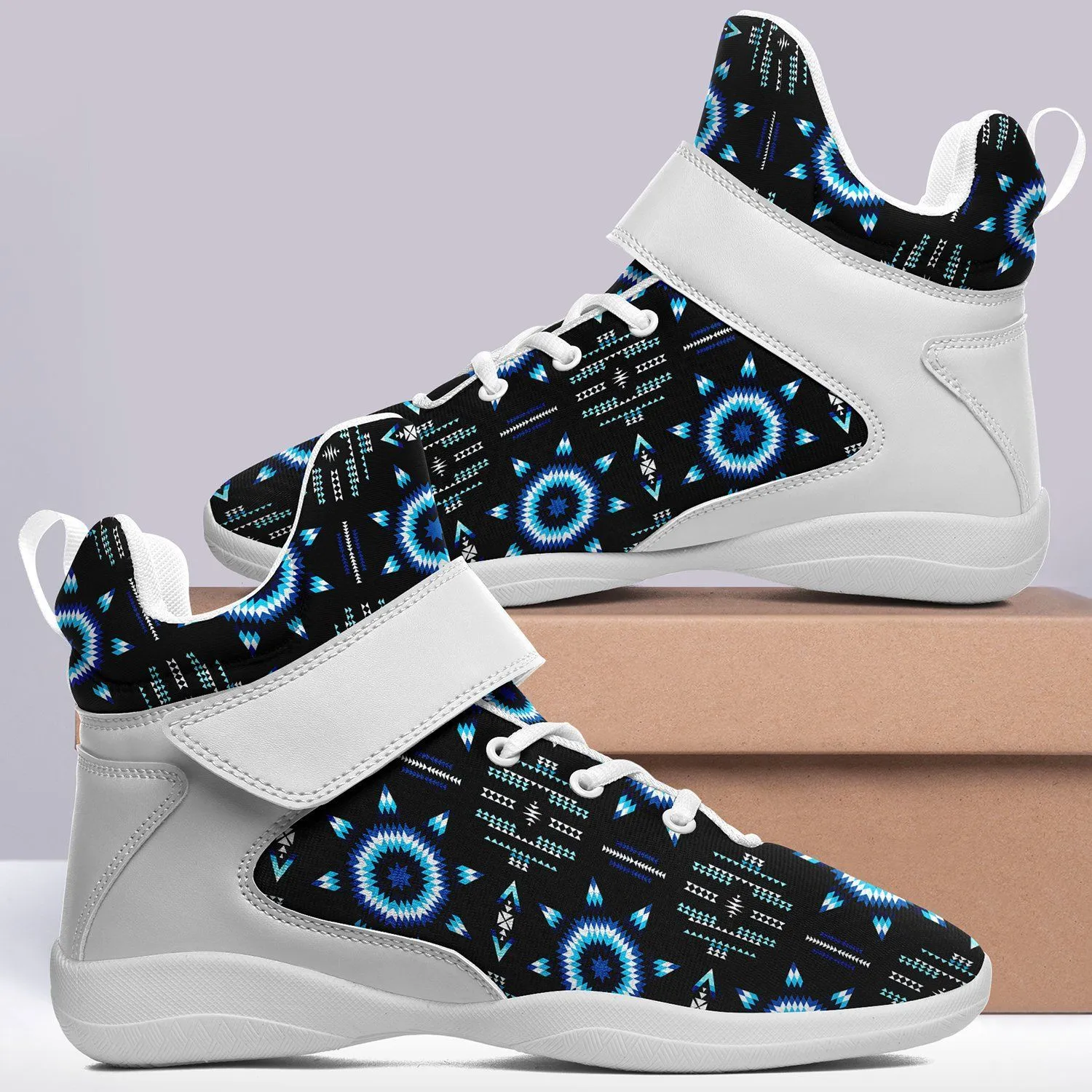 Rising Star Wolf Moon Ipottaa Basketball / Sport High Top Shoes - White Sole