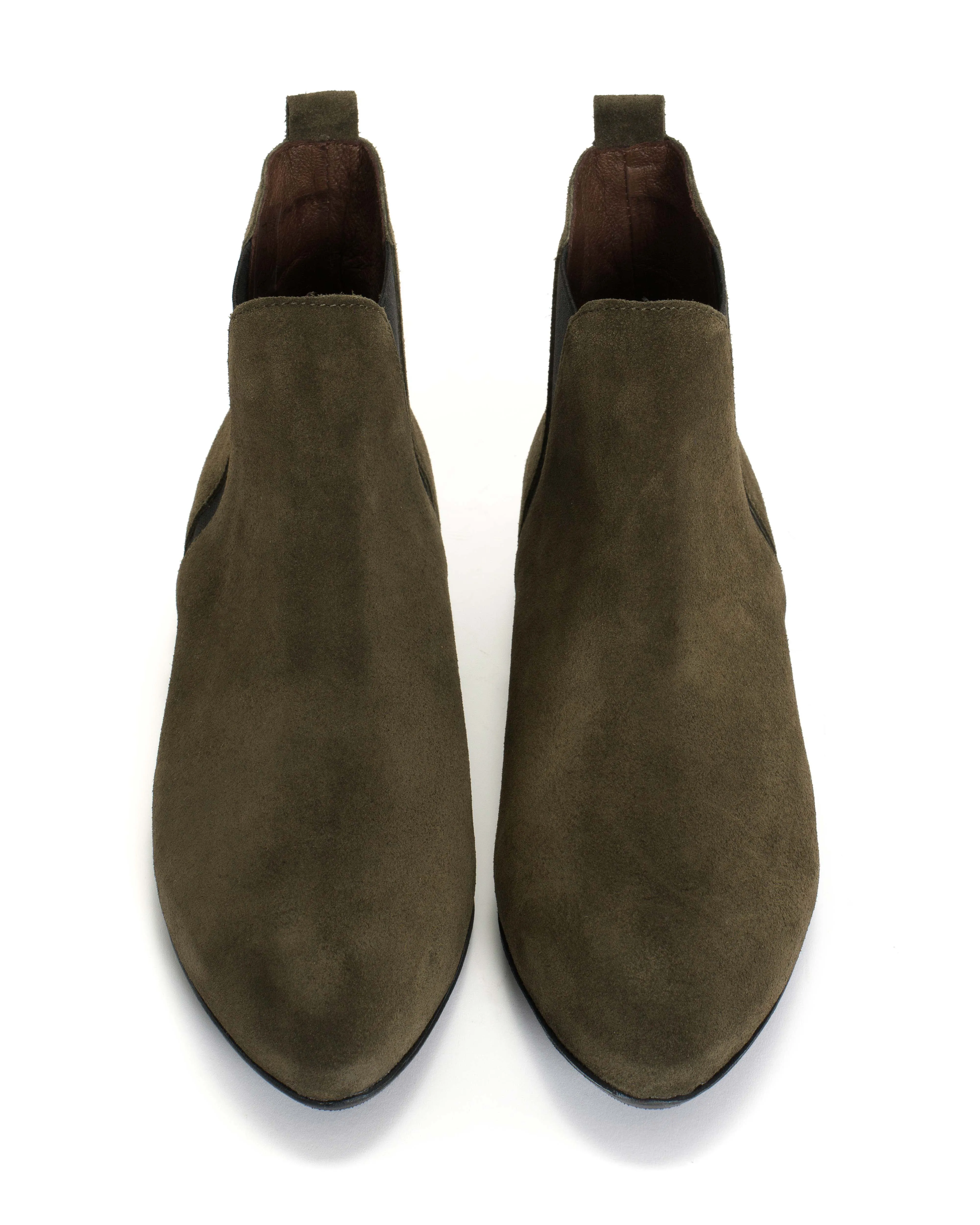 Rita Calf suede Moss green