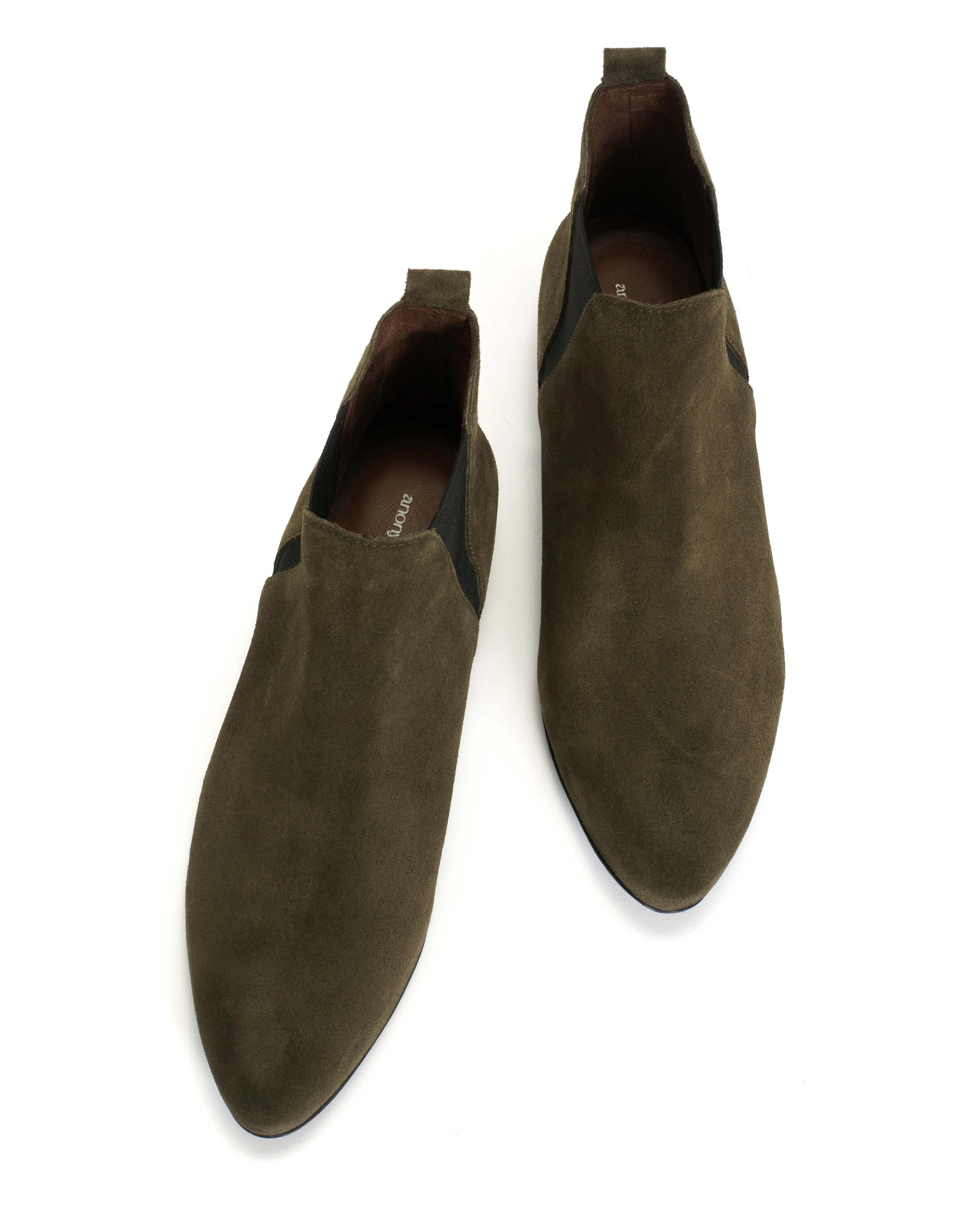Rita Calf suede Moss green