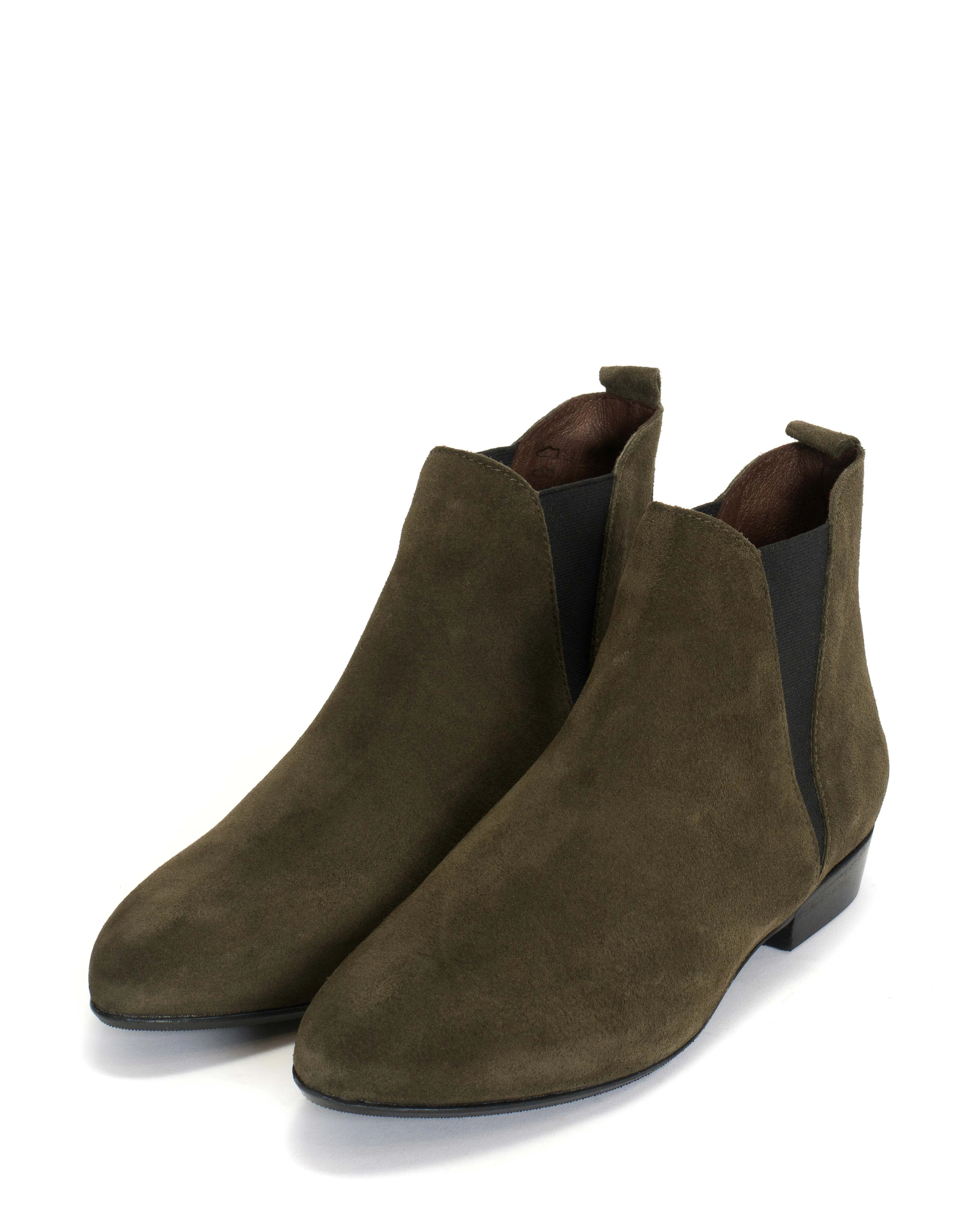 Rita Calf suede Moss green
