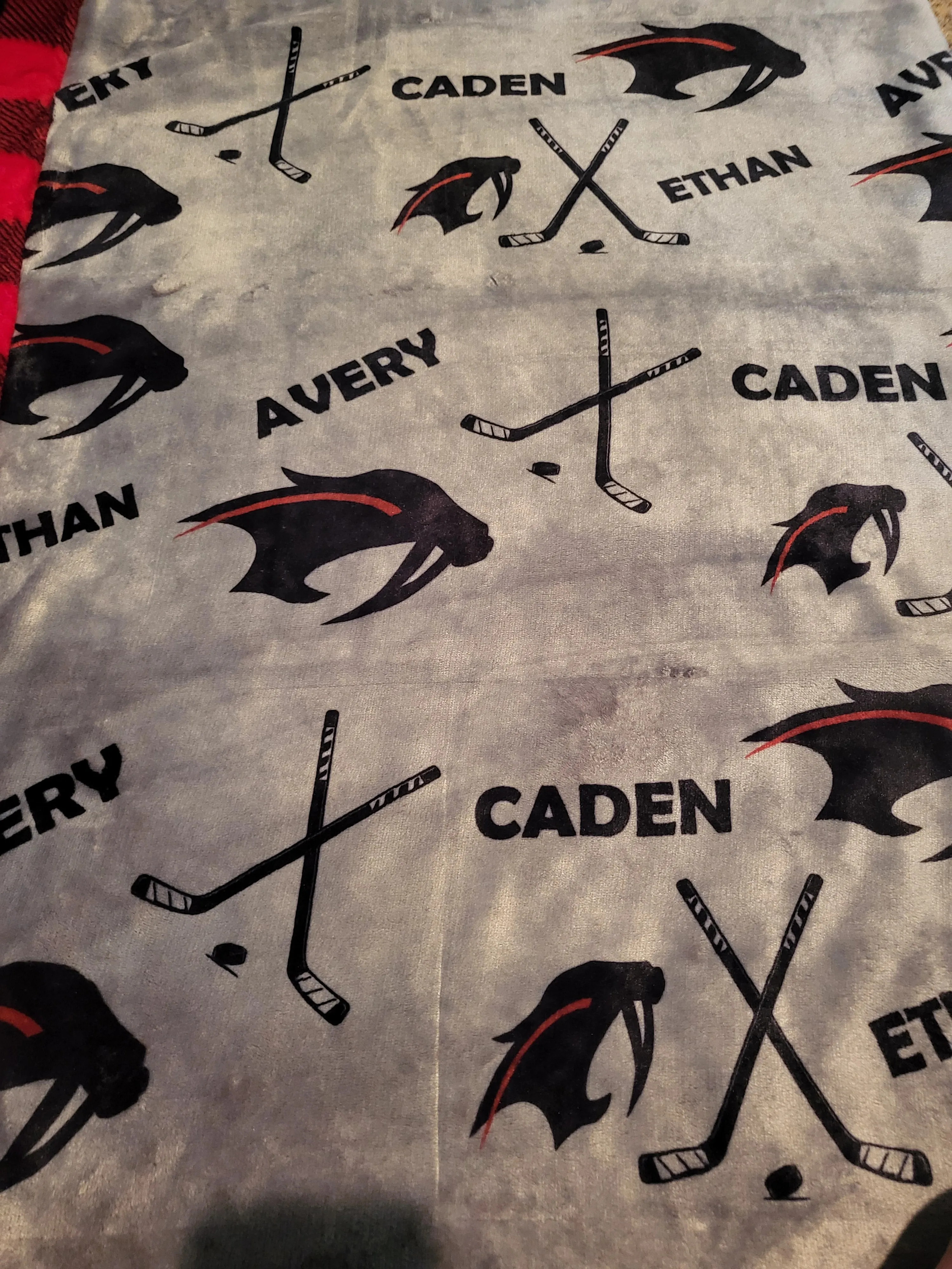 SHAKOPEE HOCKEY FUNDRAISER - Cozy Saber Blanket customizable (Closes 12/5/24)
