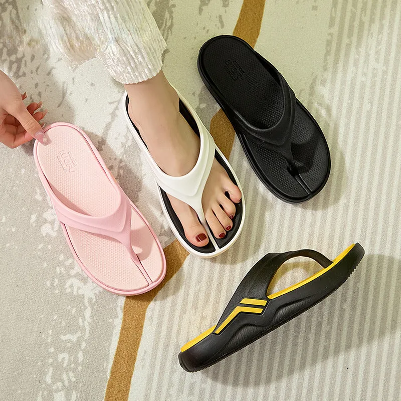 Summer outdoor wear beach shoes, non-slip, home thick tide, male and female couples, wearable, sports and leisure, flip-flops