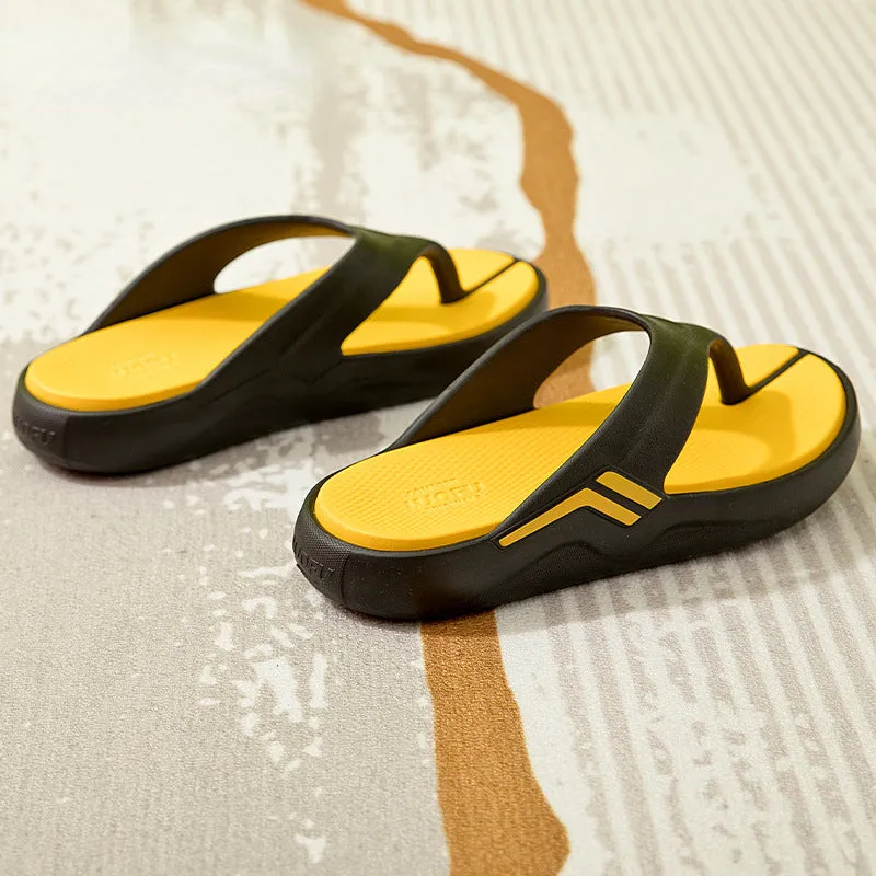 Summer outdoor wear beach shoes, non-slip, home thick tide, male and female couples, wearable, sports and leisure, flip-flops