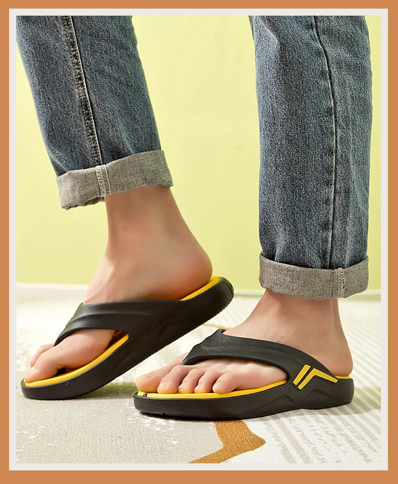 Summer outdoor wear beach shoes, non-slip, home thick tide, male and female couples, wearable, sports and leisure, flip-flops
