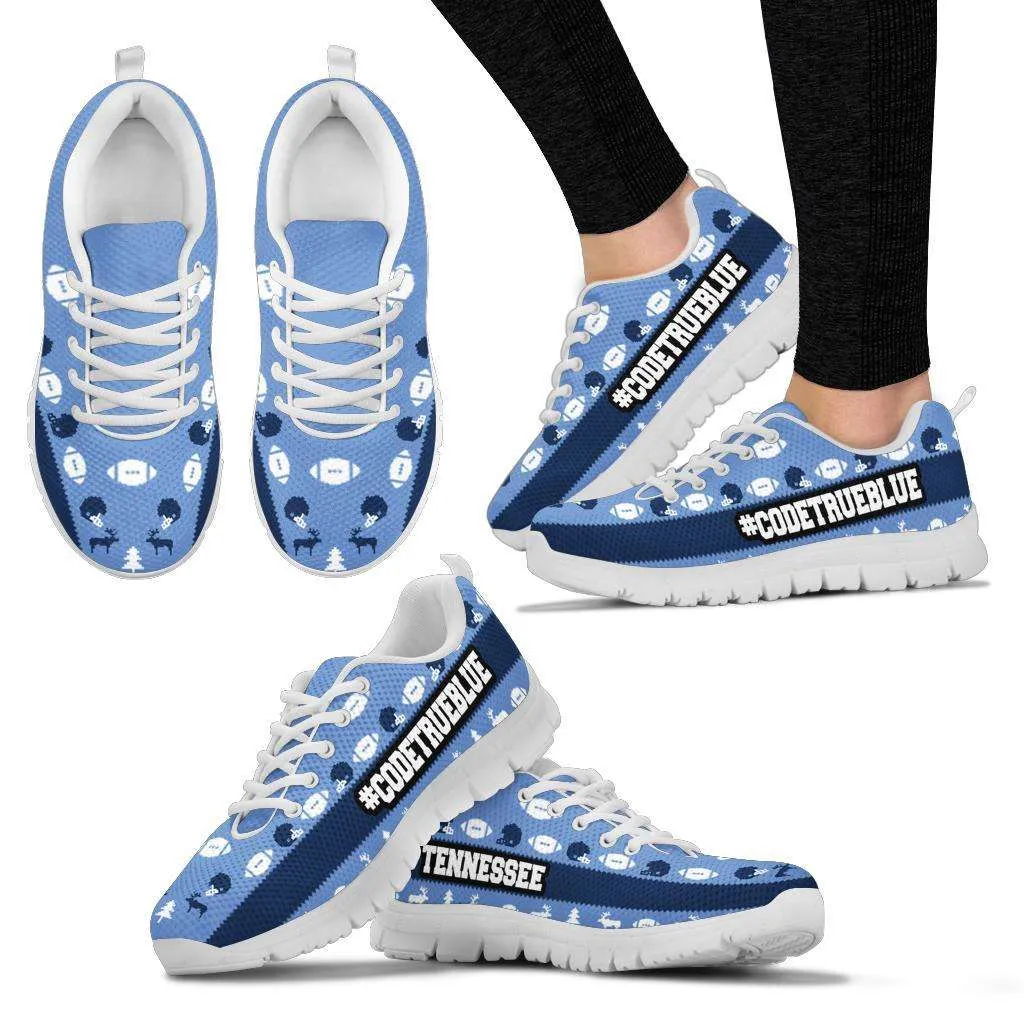 Tennessee Blue #CodeTrueBlue Football Fans Ugly Christmas Sweater style Running Shoes