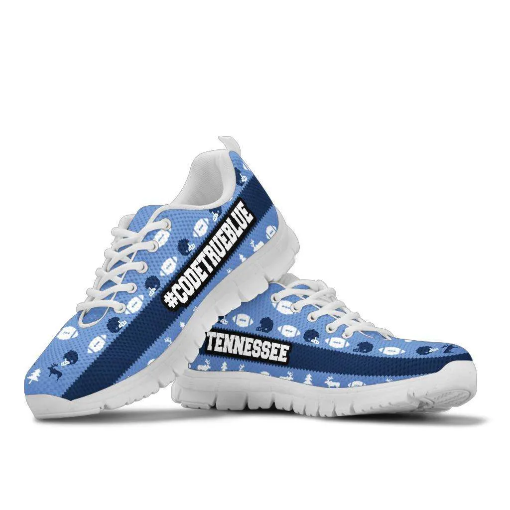 Tennessee Blue #CodeTrueBlue Football Fans Ugly Christmas Sweater style Running Shoes