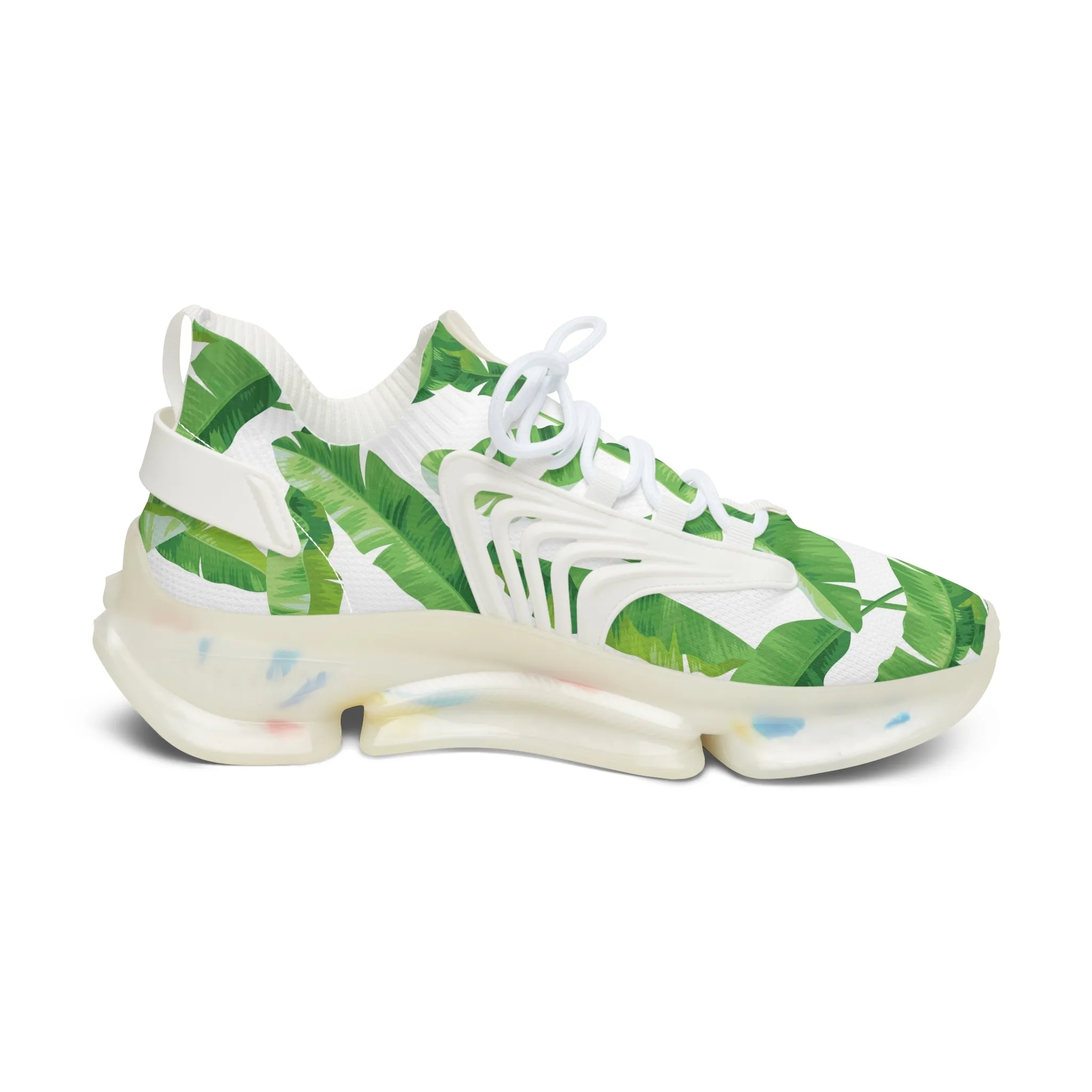 Tropical Plant Leaves Women's Mesh Sneakers