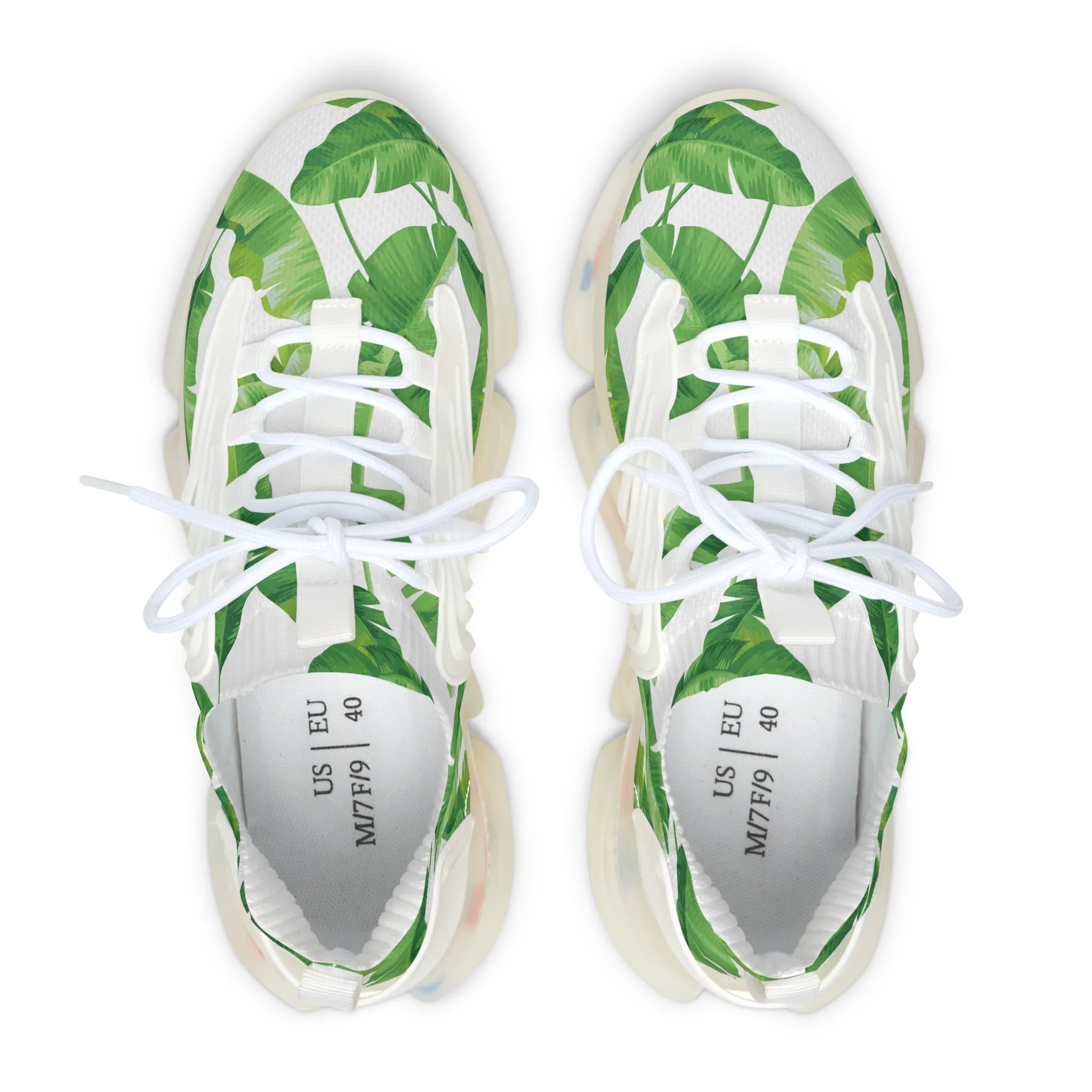 Tropical Plant Leaves Women's Mesh Sneakers