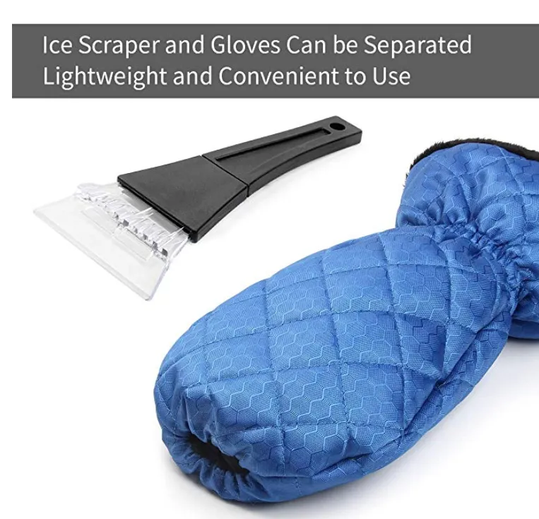 Two Pack Ice Scrapers for Car Detachable Cleaner Gloves | Brodtica.com