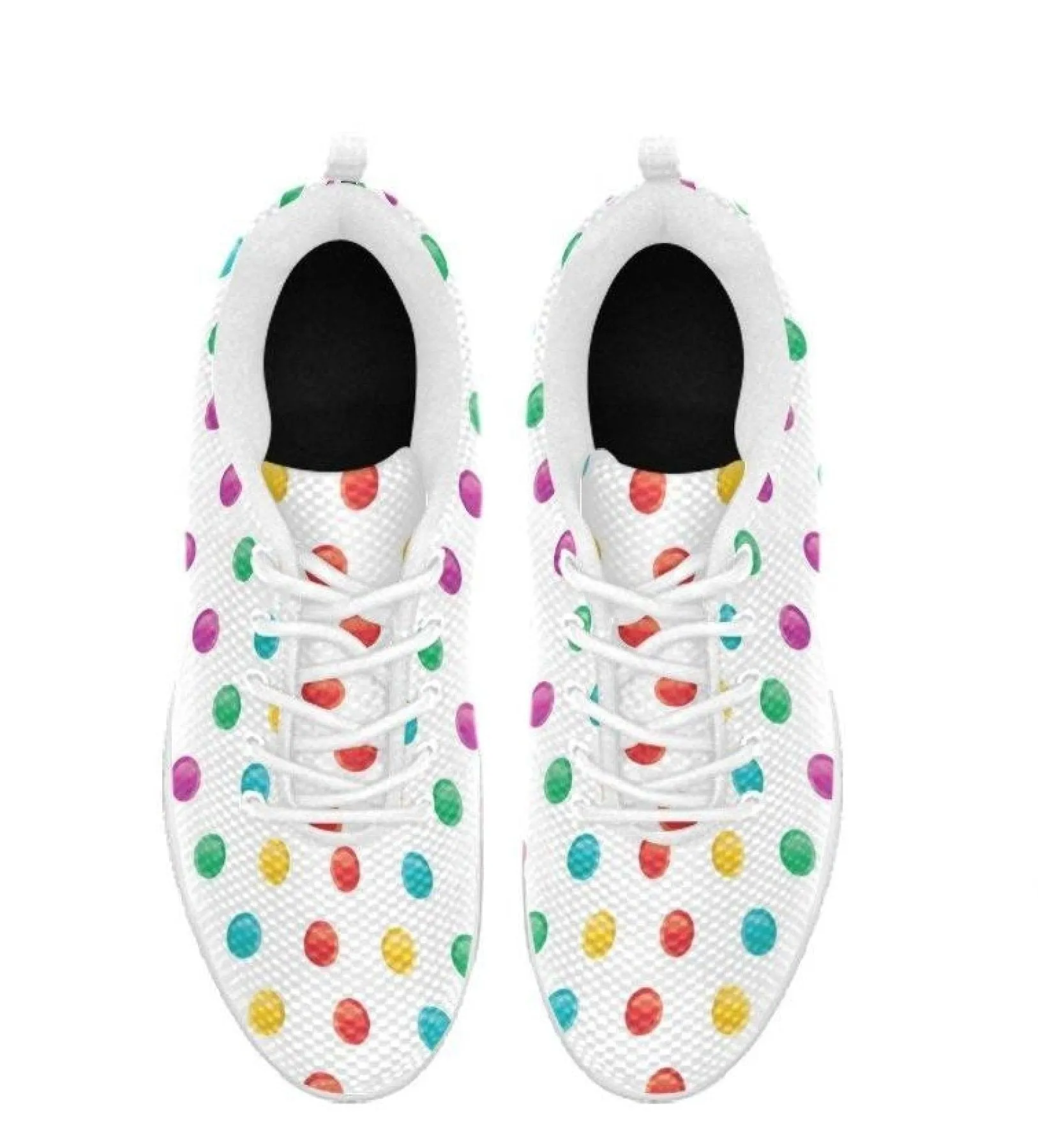 Uniquely You Womens Sneakers,  Polka Dot  Running Shoes by inQue.Style