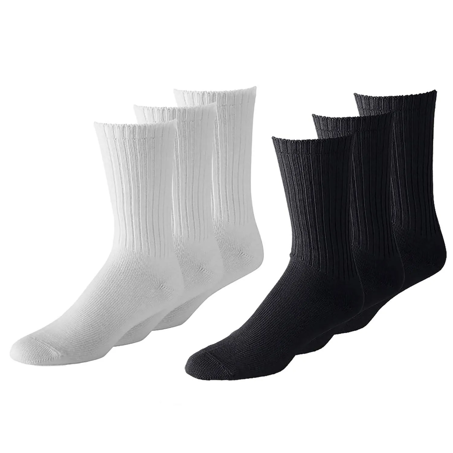 Unisex Crew Athletic Sports Cotton Socks  12 Pack