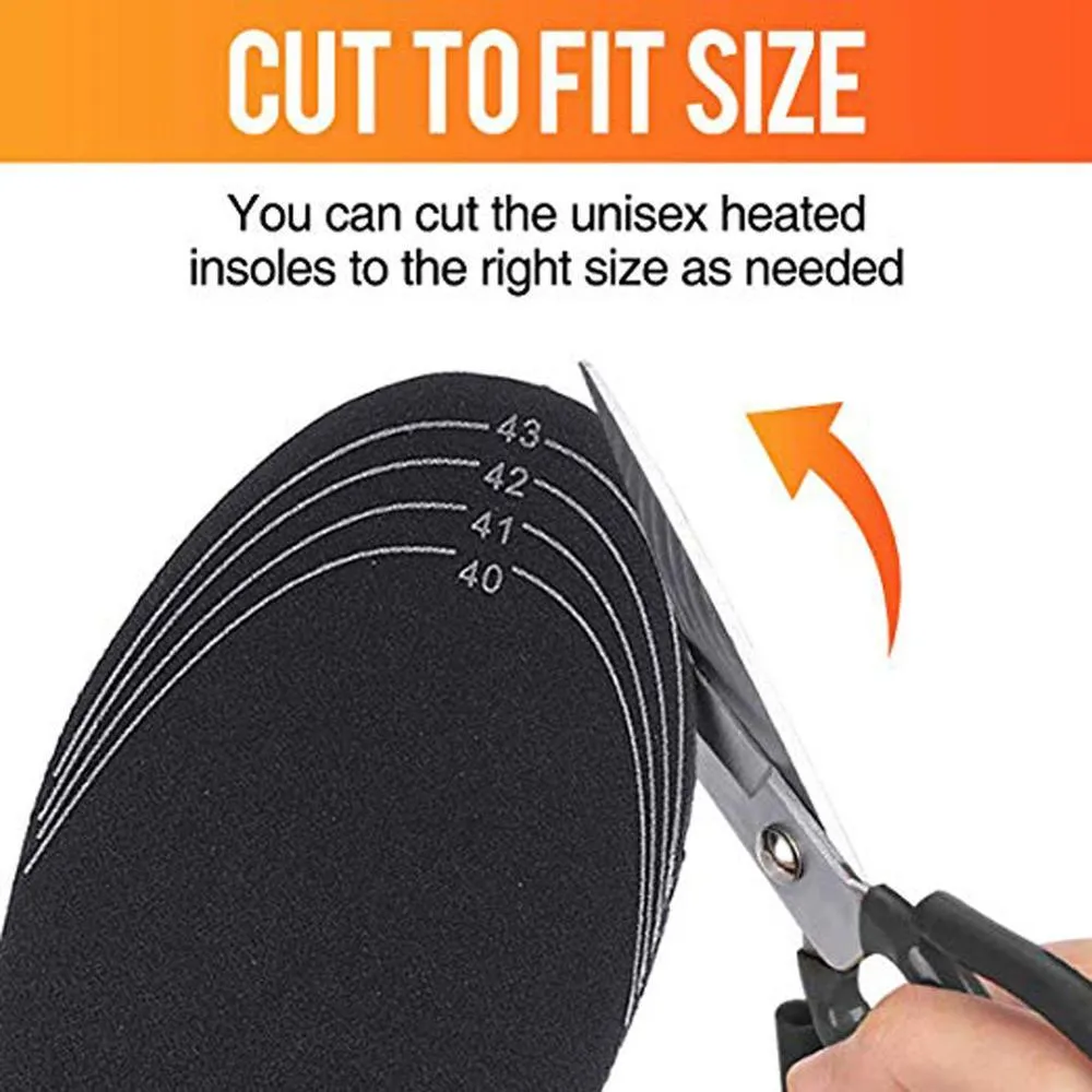 Unisex USB Heated Waterproof Washable Reusable Thermal Shoe Insoles