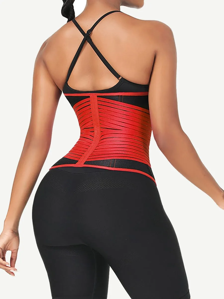 Wholesale Neoprene Fat Burning Breathable Long Waist Trainer Double Elastic Waistbands Waist Trainer