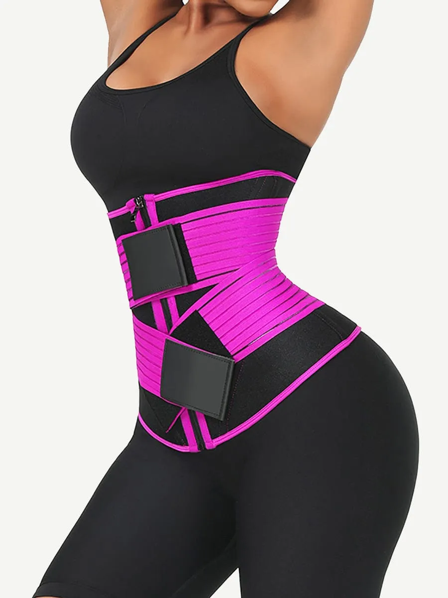 Wholesale Neoprene Fat Burning Breathable Long Waist Trainer Double Elastic Waistbands Waist Trainer