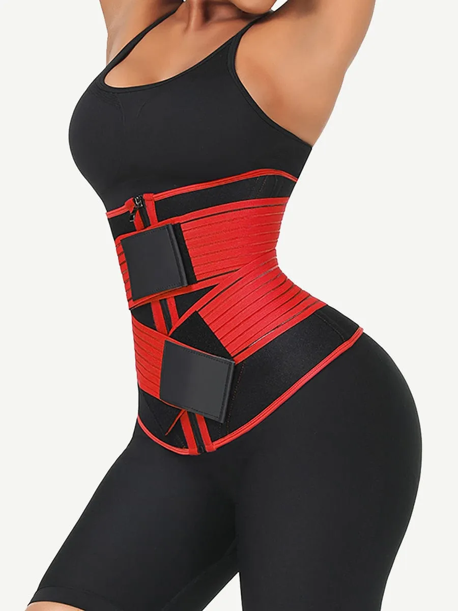Wholesale Neoprene Fat Burning Breathable Long Waist Trainer Double Elastic Waistbands Waist Trainer