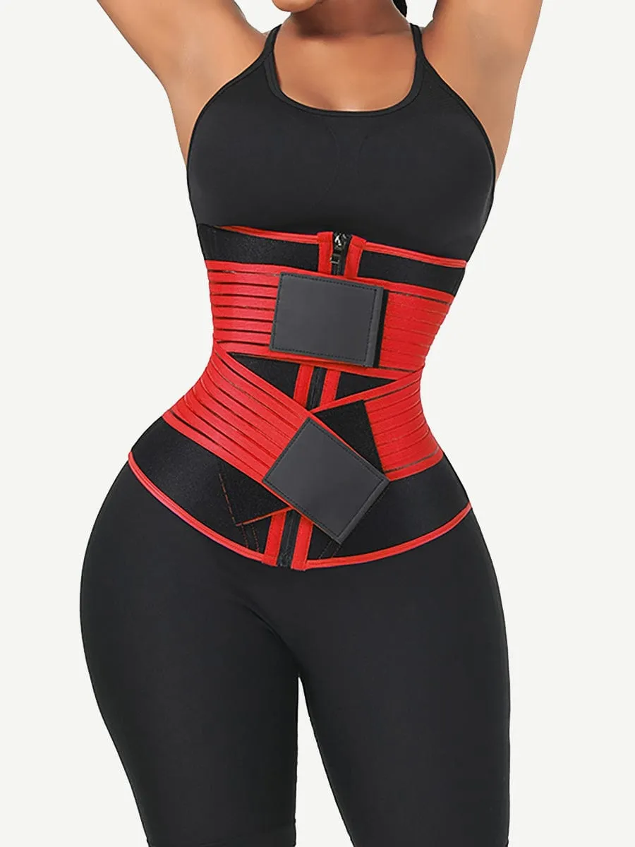 Wholesale Neoprene Fat Burning Breathable Long Waist Trainer Double Elastic Waistbands Waist Trainer