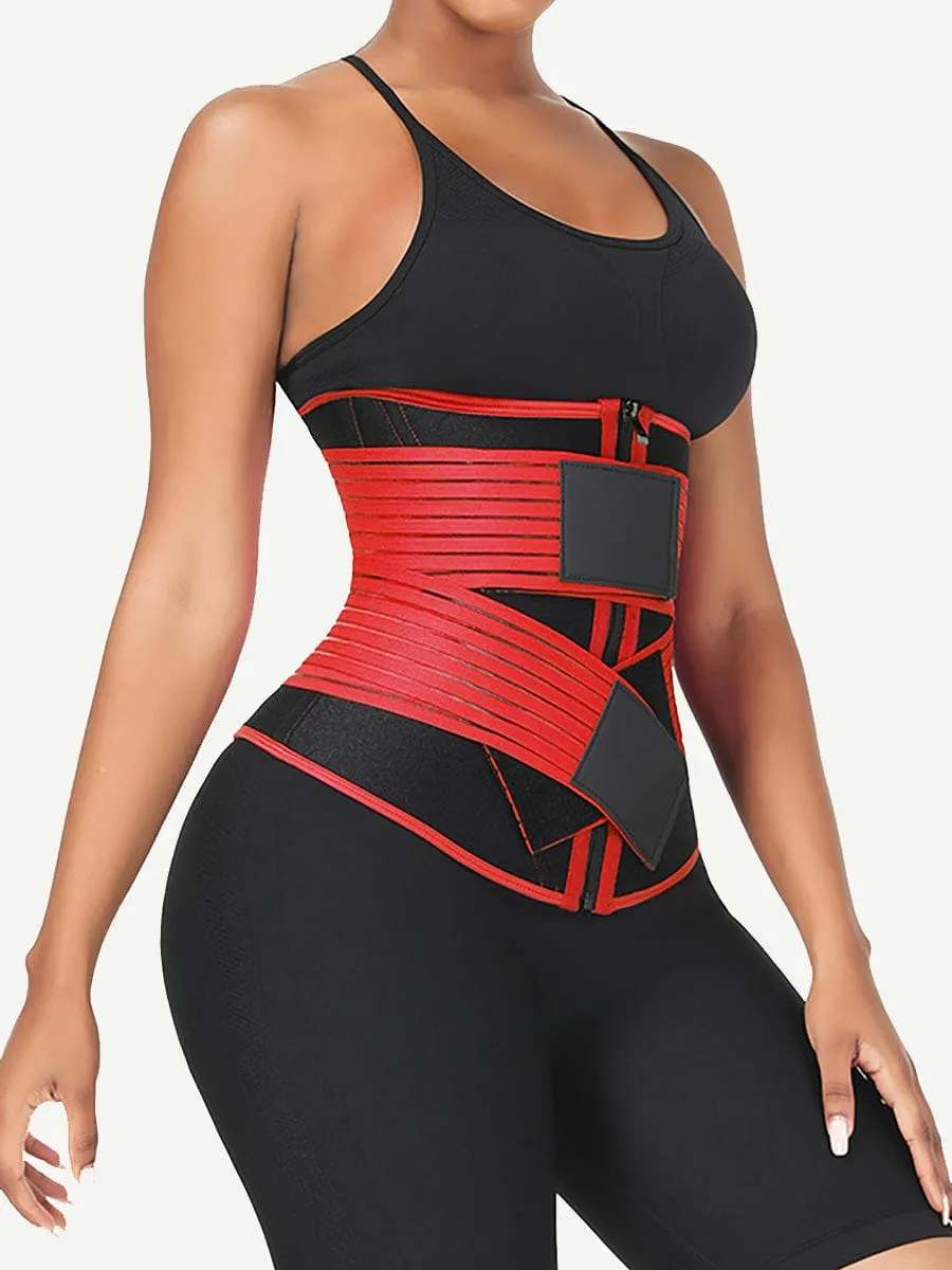 Wholesale Neoprene Fat Burning Breathable Long Waist Trainer Double Elastic Waistbands Waist Trainer