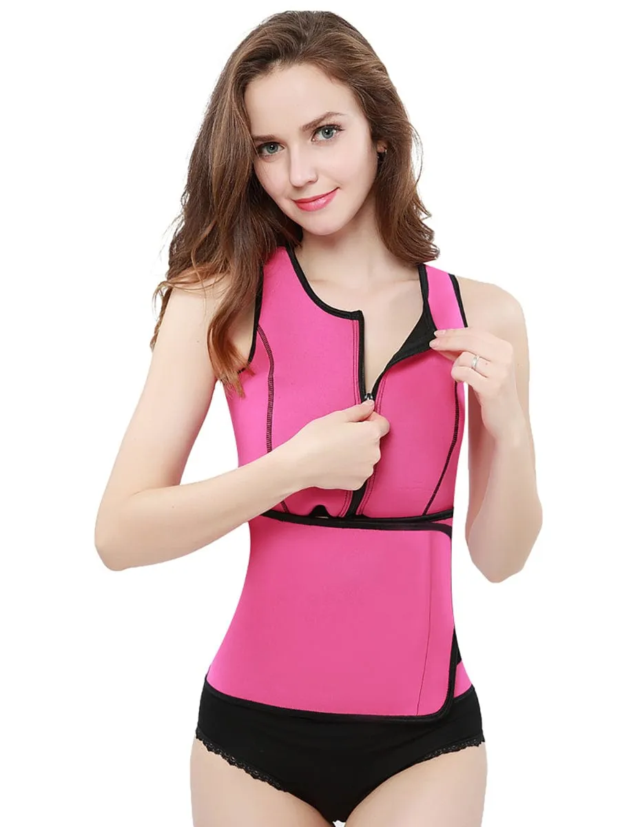 Wholesale Neoprene Suit Adjustable Waist Belt Fat Burning Body Sculpture Waist Trainer Vest