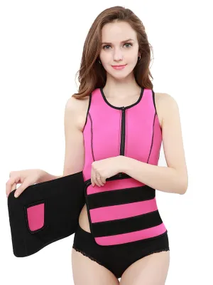 Wholesale Neoprene Suit Adjustable Waist Belt Fat Burning Body Sculpture Waist Trainer Vest