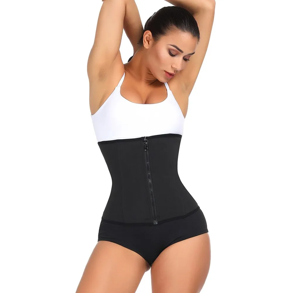 Women Waist Trainer Zipper Weight Loss Shapewear Corset