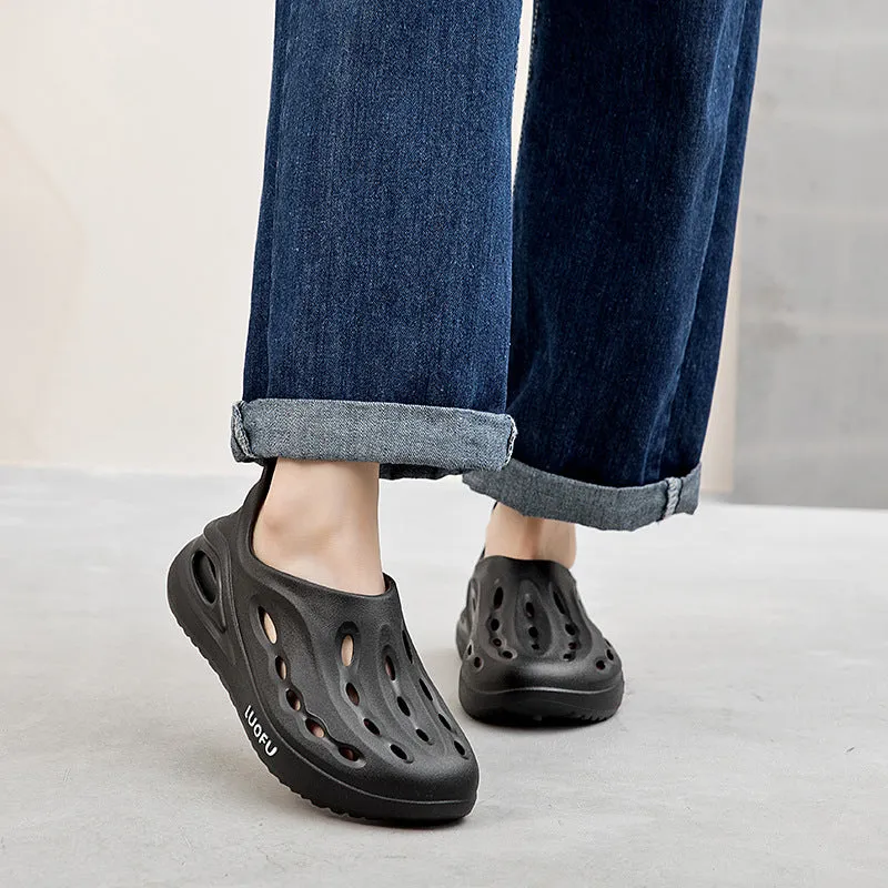 Women's Beach Sandals, Non-slip Whale Shark Sports, Outdoor Baotou, Detachable Soft-soled Couple Shoes