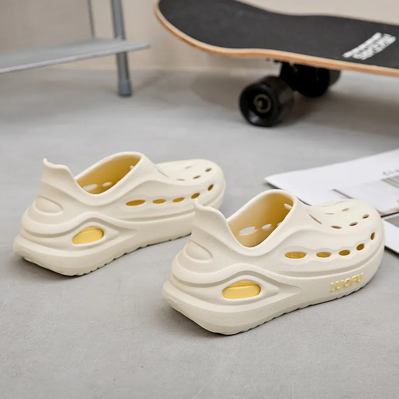 Women's Beach Sandals, Non-slip Whale Shark Sports, Outdoor Baotou, Detachable Soft-soled Couple Shoes