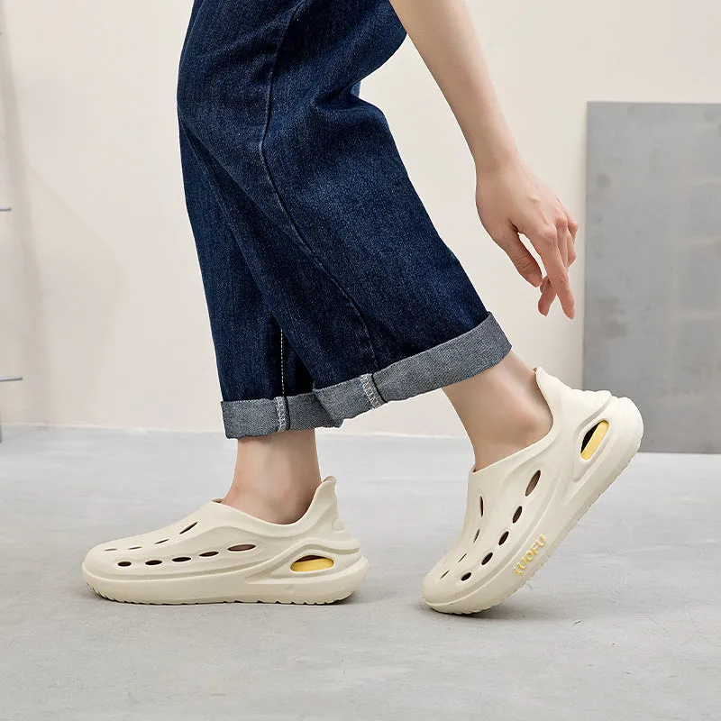 Women's Beach Sandals, Non-slip Whale Shark Sports, Outdoor Baotou, Detachable Soft-soled Couple Shoes