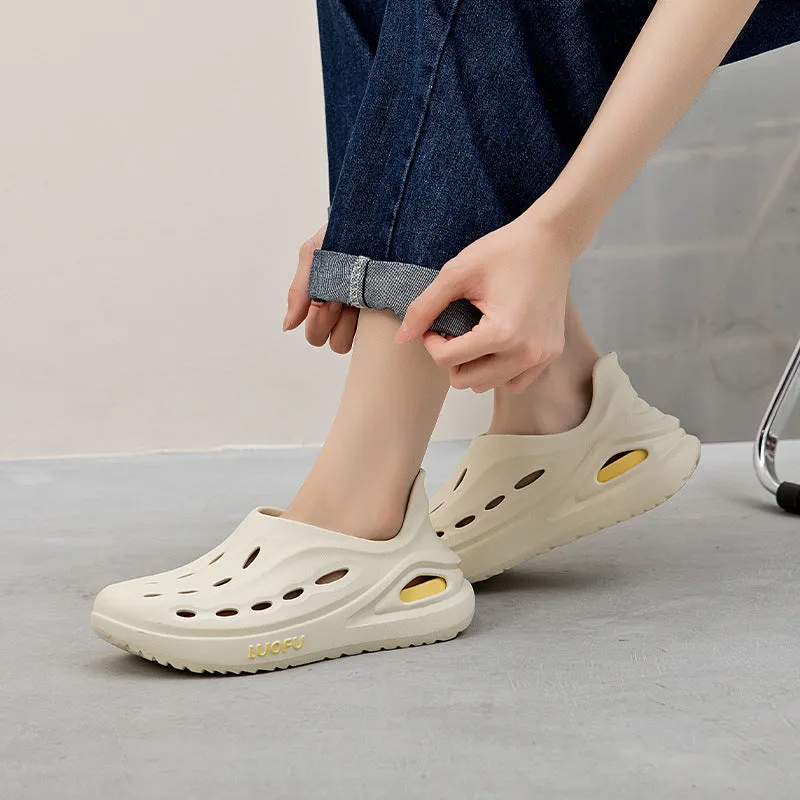 Women's Beach Sandals, Non-slip Whale Shark Sports, Outdoor Baotou, Detachable Soft-soled Couple Shoes