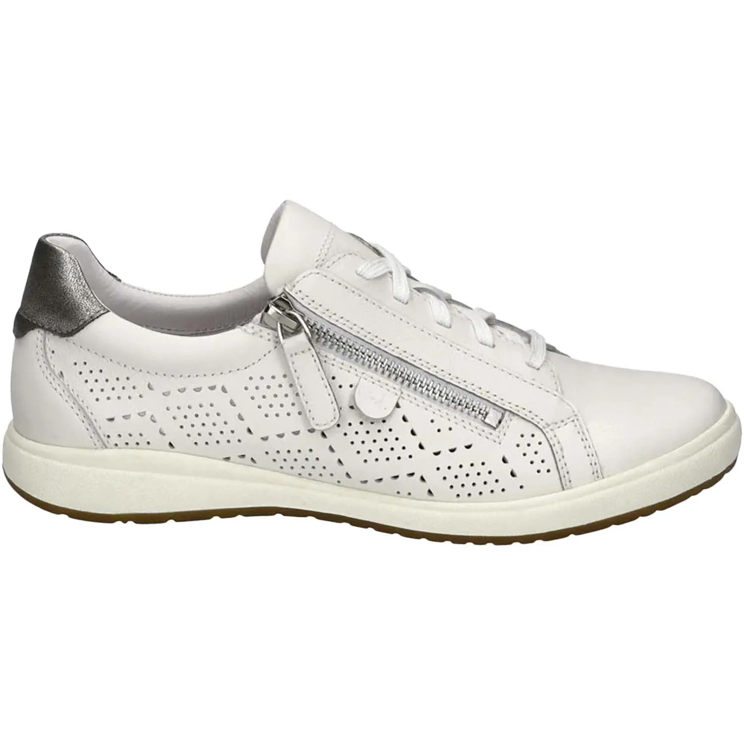 Women's Josef Seibel Caren 65 White/Platin Kombi Leather