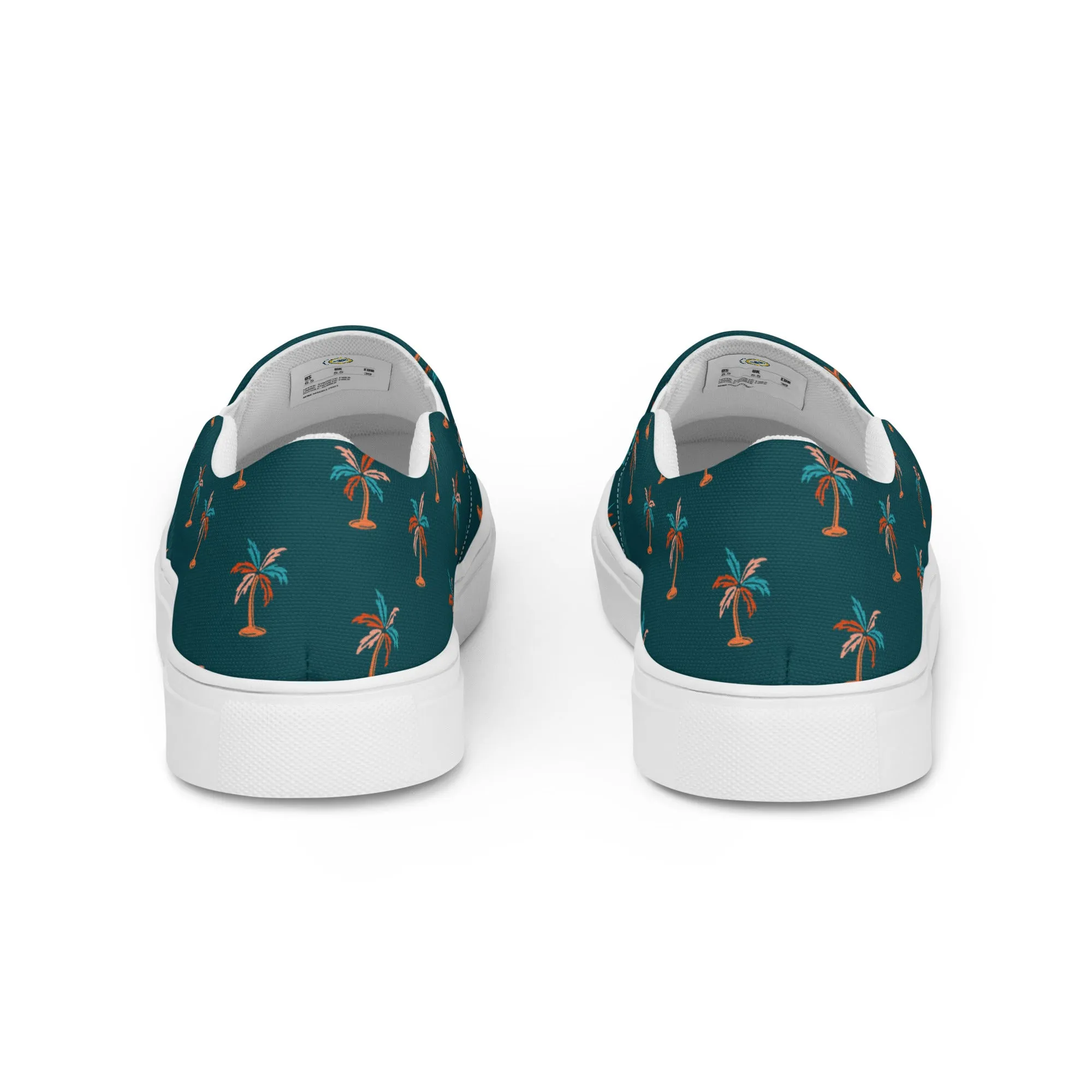 Women’s slip-on canvas shoes with Palm Trees Design, Women's casual summer shoes