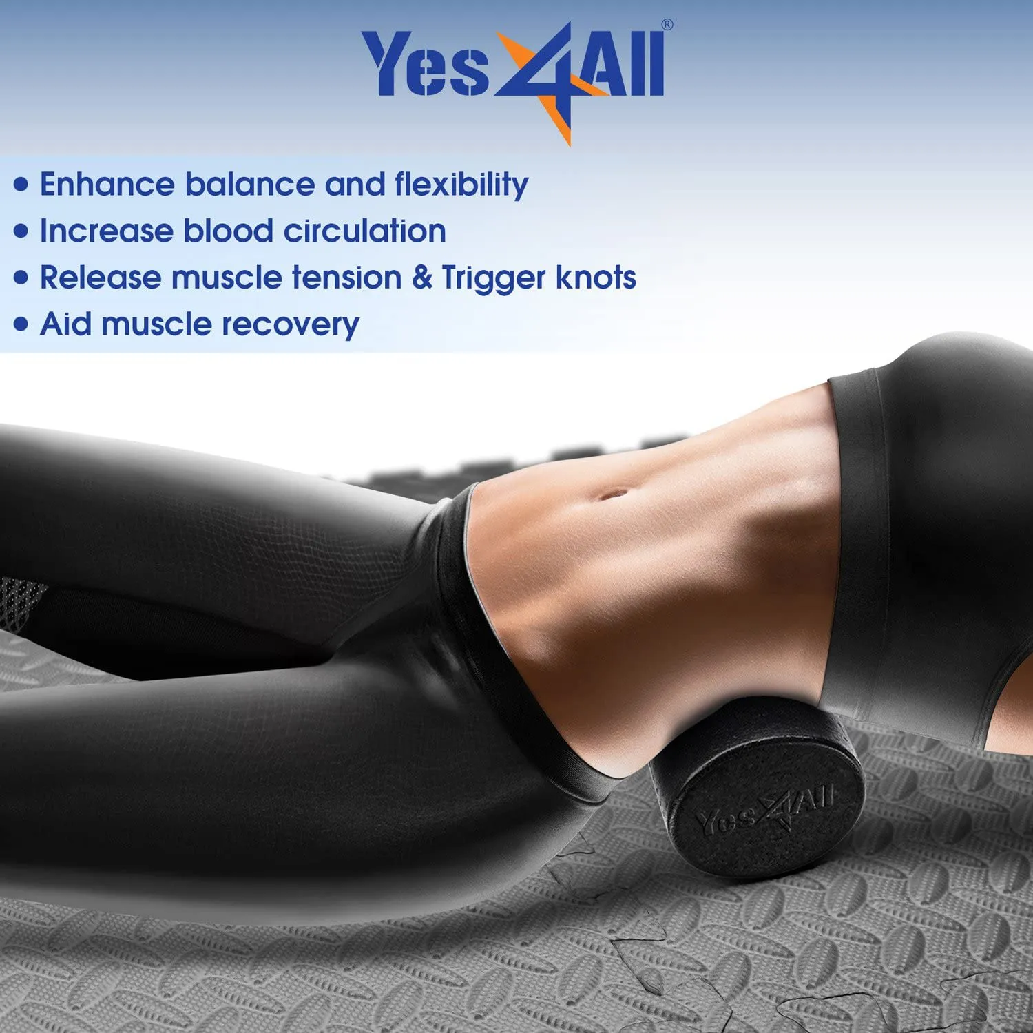 Yes4All EPP Exercise Foam Roller – Extra Firm High Density Foam Roller – Best for Flexibility and Rehab Exercises