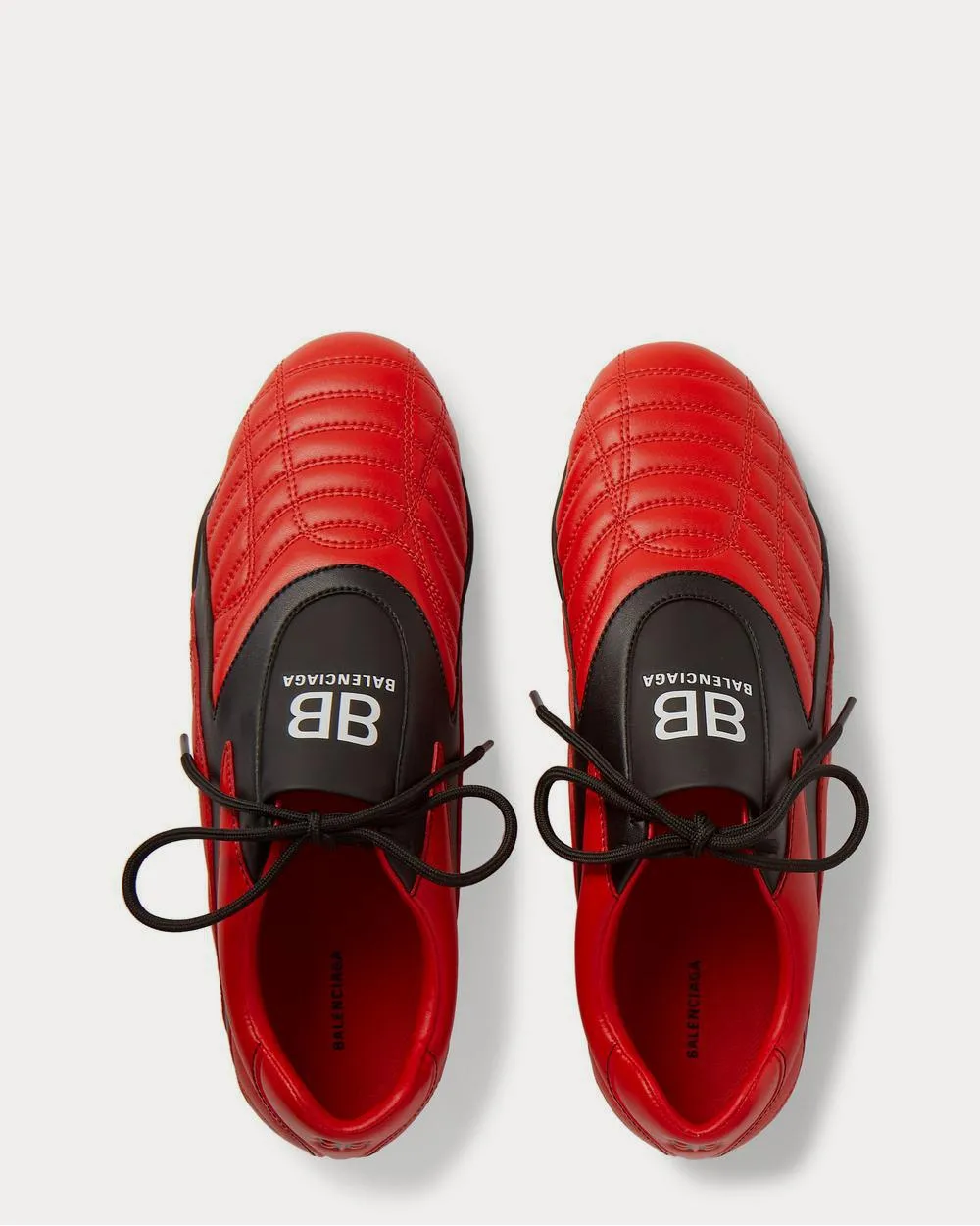 Zen Logo-Print Faux Leather  Red low top sneakers